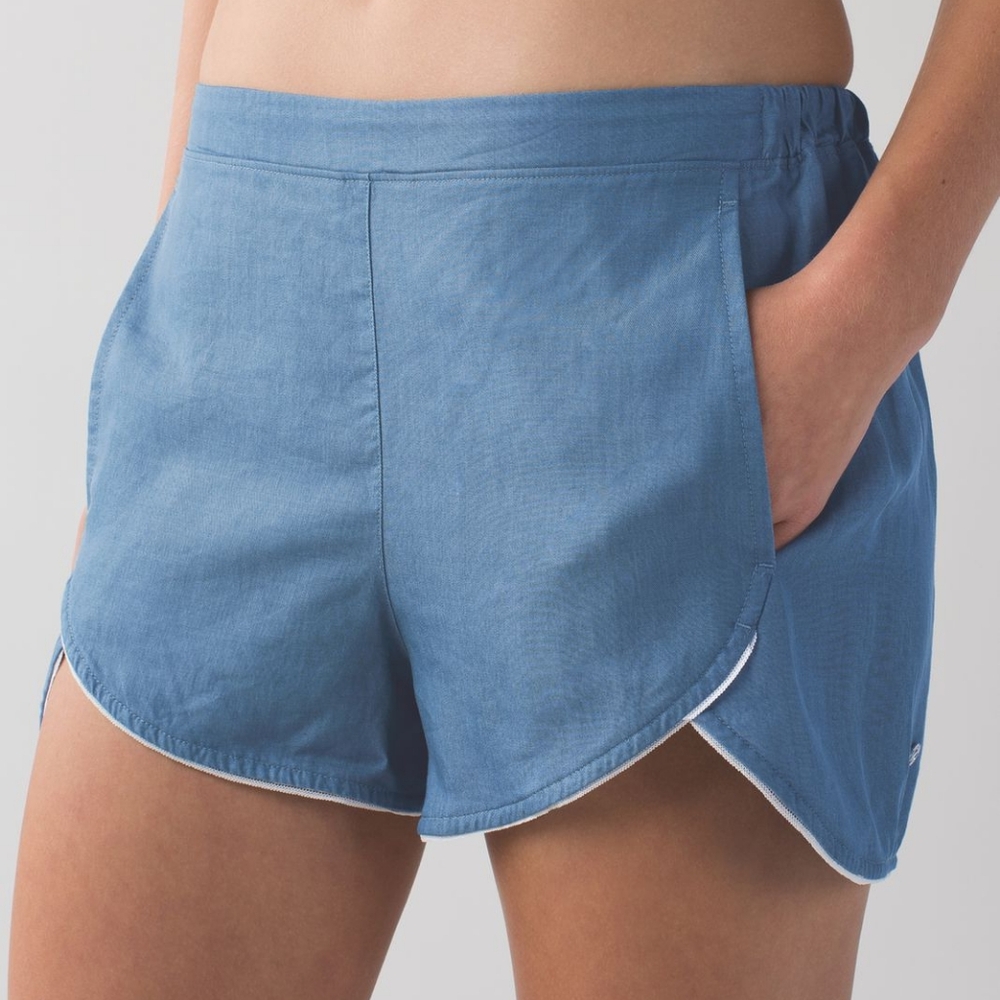 Lululemon Wake & Flow Short Blue Denim